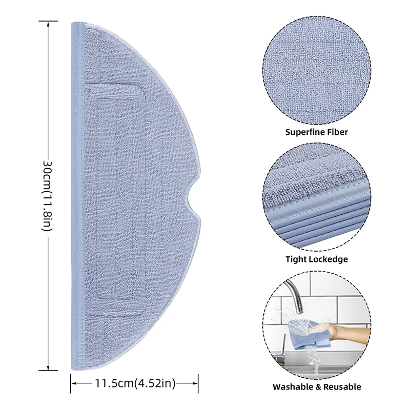 13 buah Aksesori pengganti penyaring HEPA sisi disikat pel kantong debu untuk Xiaomi Roborock S7 T7S T7S Robot penyapu lantai