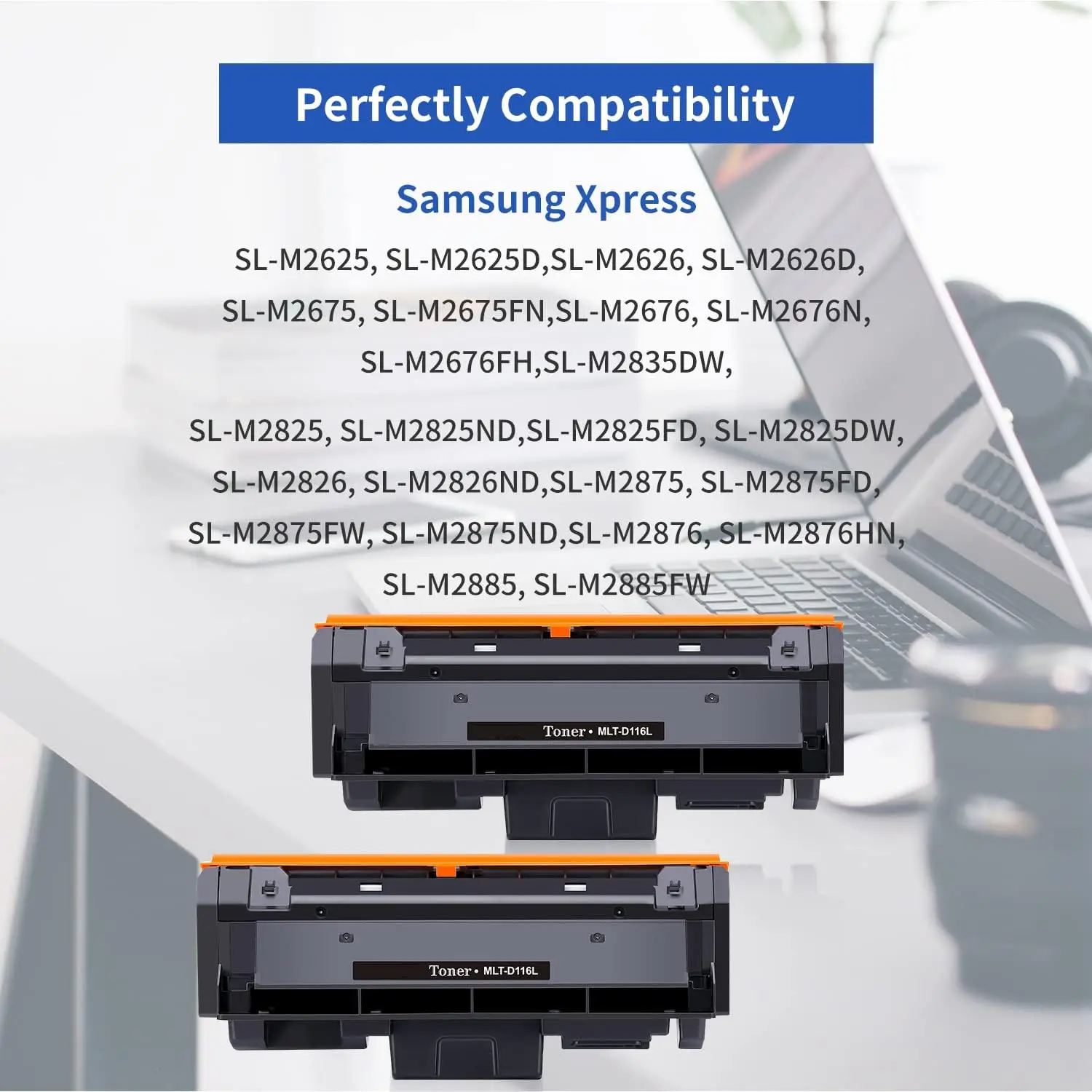 Jhaan D116L 2BK Toner kompatibel mit Samsung MLT-D116L Tonerkartusche für Xpress SL M2675FN M2835DW M2885FW M2825ND M2625D – Detail 2