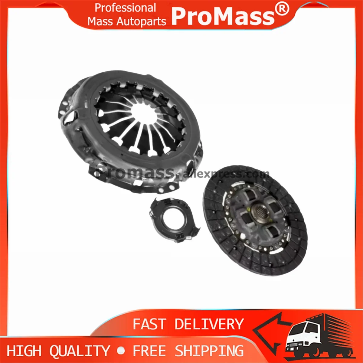 Clutch Kit 3pc (Cover+Plate+Releaser) For Toyota Auris, Corolla 2006-2012 E15, ZRE141 1.6 1ZR-FE 31250-19095