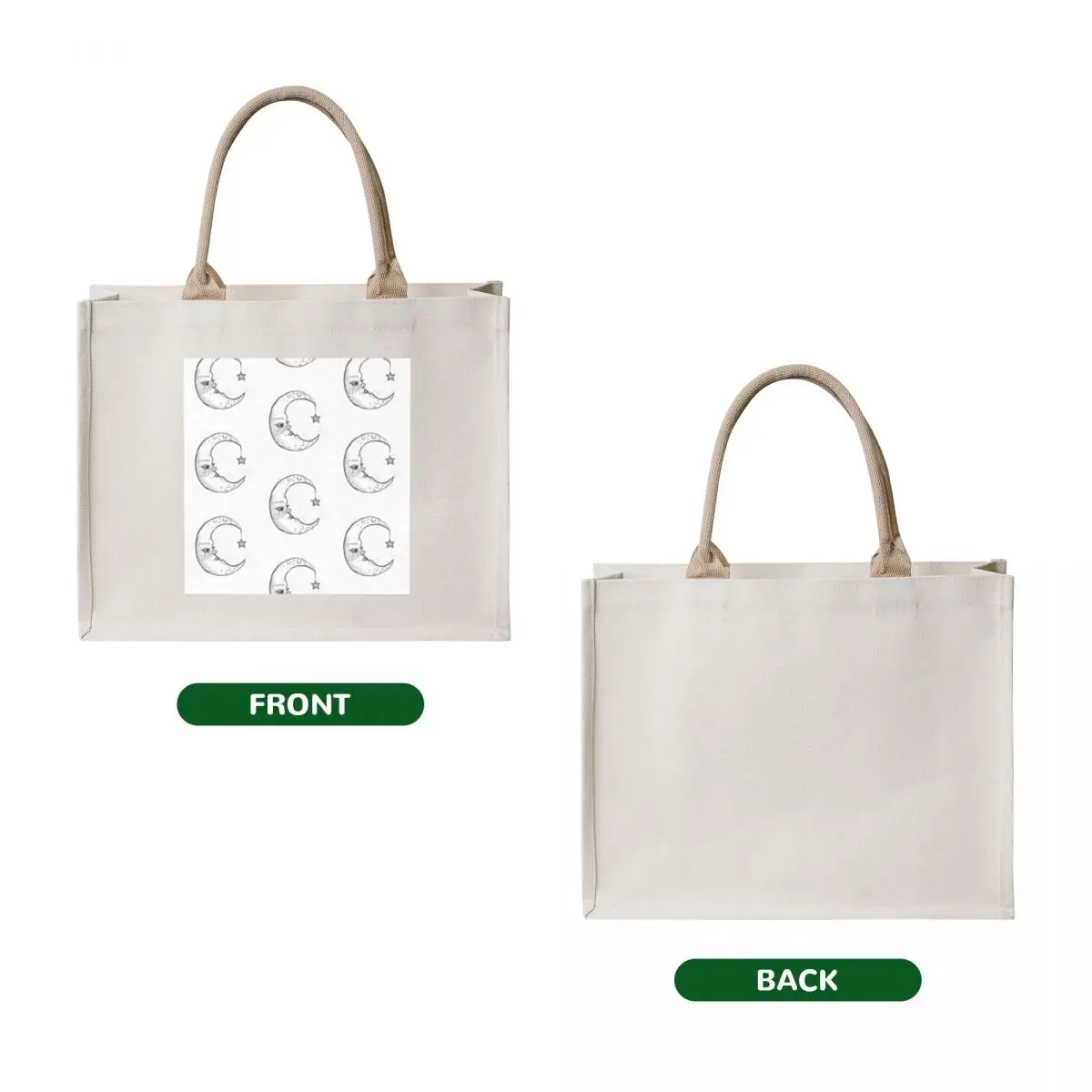 moon with hanging star Tote Bag hand bag personalized tote bag Women's beach bags tote women