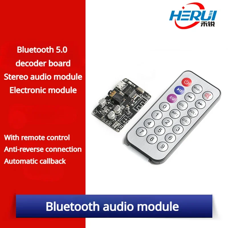 

XY-WRBT Bluetooth 5.0 decoding board Stereo Bluetooth audio module Wide voltage volume Adjustable speaker amplifier