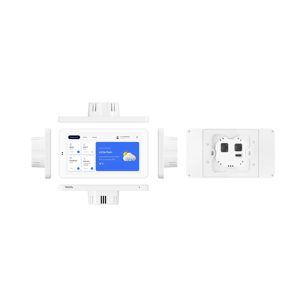5.5 Inch Smart Home Automation POE Wall Mounted Tablet POE RS485 Controller Tablet Home Assistant EU Flush Mount Touch Screen