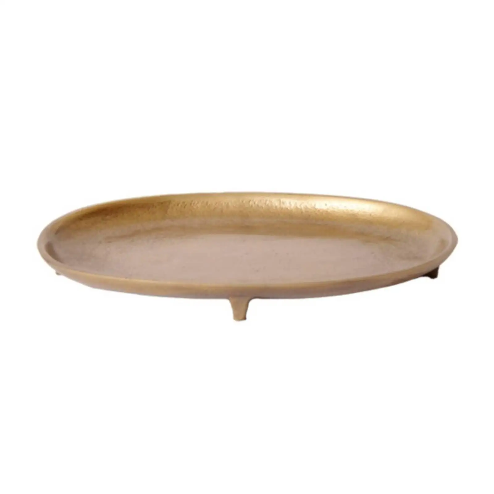 Aluminum Tray Shallow Oval Tray Versatile for Coffee Table, Entryway