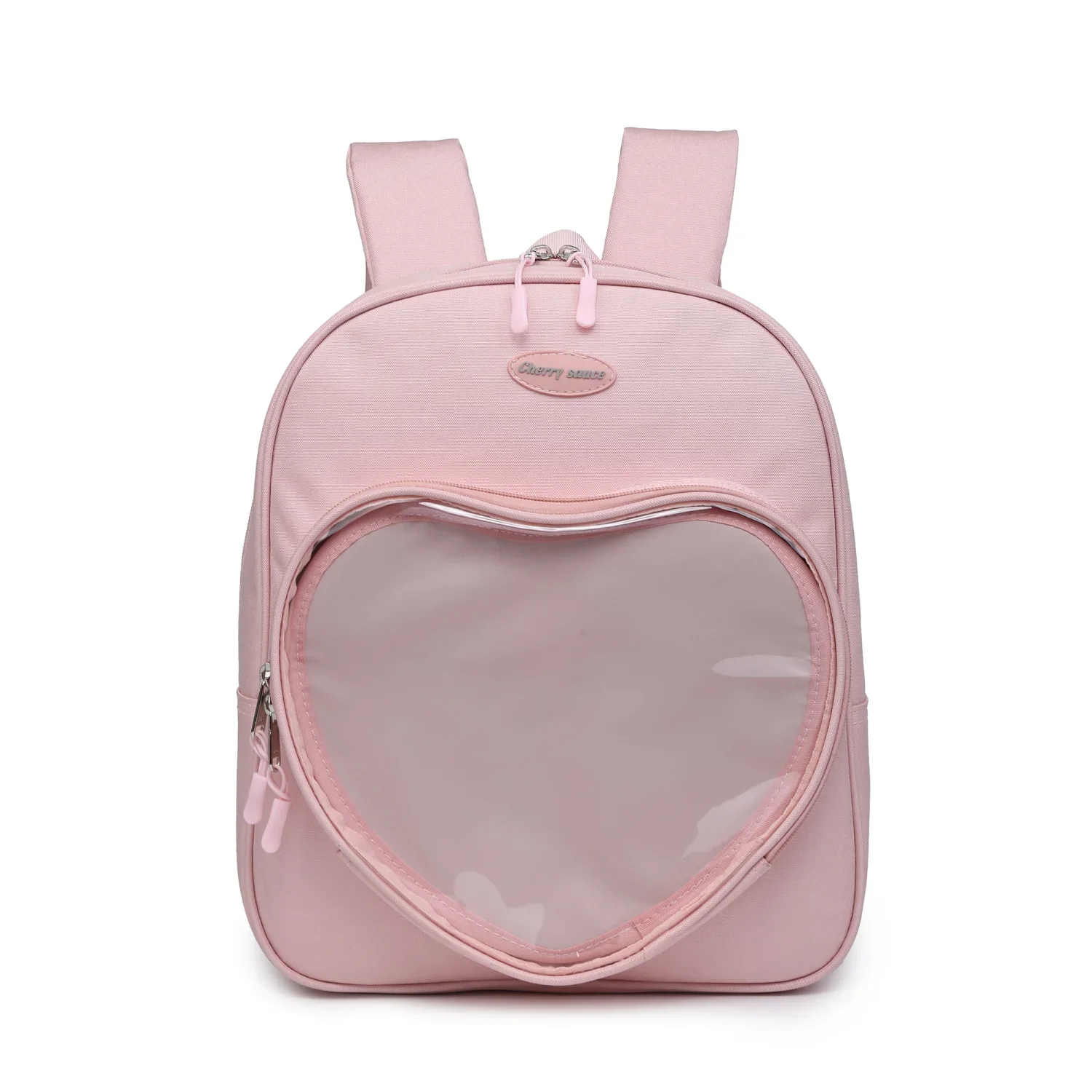 Mochila de hombro Simple Casual Love Ita, bolso de hombro Jk Daily Slung, bolso transparente de exhibición de Pu