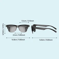 Lunettes de soleil intelligentes Bluetooth V5.3, casque d'appel pour Sports de plein air, technologie HIFI noire, Anti-touch UV pour hommes et femmes 6
