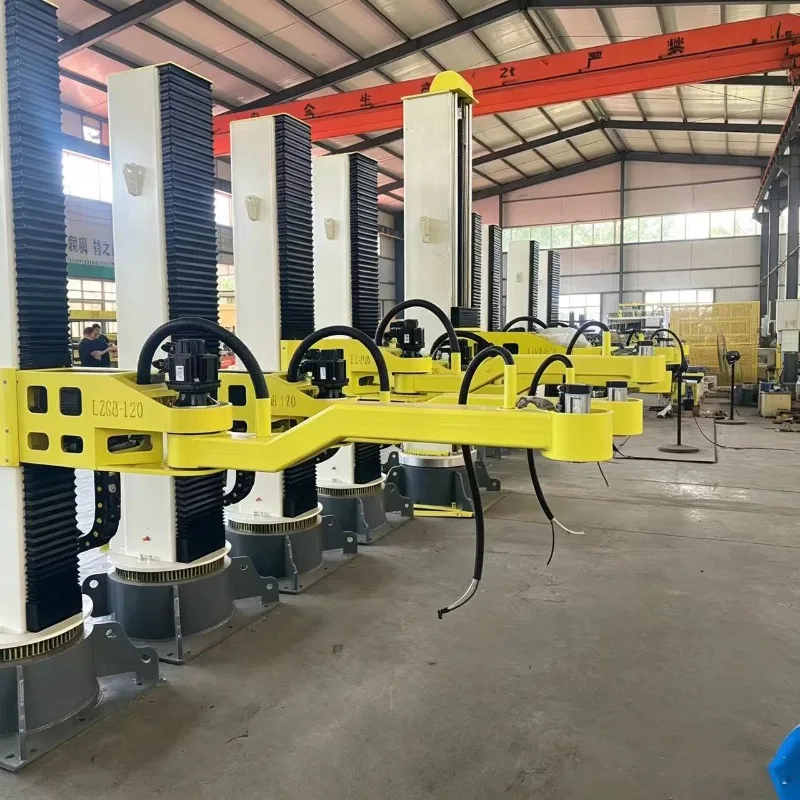 Automatic Column Jib Palletizing Machine Intelligent Handling Equipment For Carton Barrel  Bag Goods In Food Factory