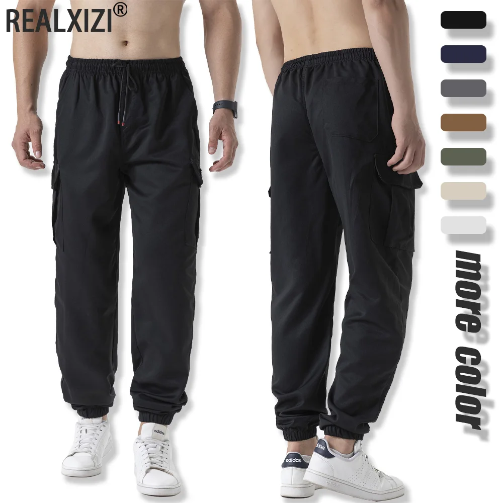 

Men's Tactical Cargo Pants Loose Casual Multi Pocket Workwear Breathable Outdoor Camping Trekking Trousers Men Jogger Sweatpants