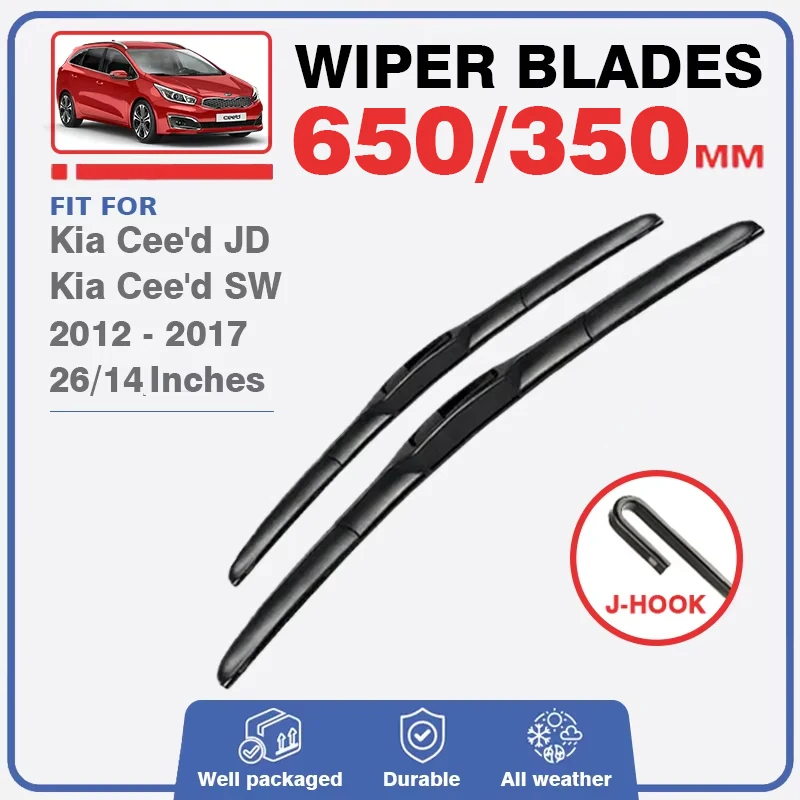 Front Rear Wiper Blades For Kia Ceed Cee d JD SW 2012 - 2017 Windshield Windscreen Accessories Window Silicone Original Cover