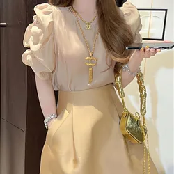 Skirt Women's Two Piece Set Short Sleeve Suits Kawaii Cheap Clothing Korean Style Offers Formal Event Vintage Female Outfits