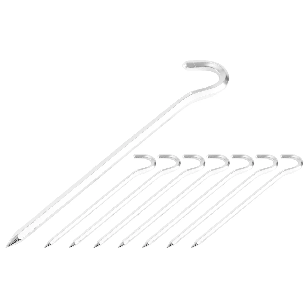 ABLK Piquets de tente 8 pièces 18 cm crochets de tente robustes en métal en alliage d'aluminium sans rouille piquets de sol pour tente de camping