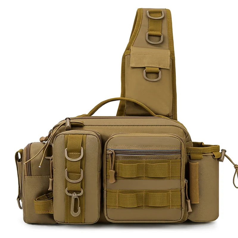 

AS98-Multi-Functional Fishing Tackle Bag Shoulder Messenger Bag Waist Bag Bait Equipment Storage Waterproof Fishing Bag