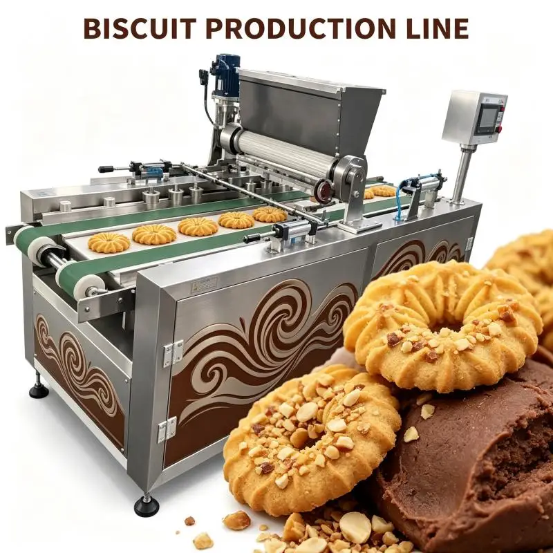 Automatic Biscuit Making Machine Commercial Cookies Forming Equipment Stainless Steel Bakery Production Equipment