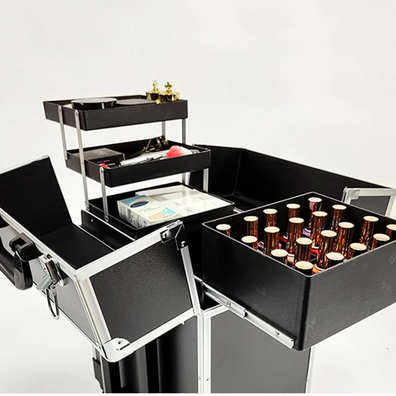 Professional Beauty Manicure Makeup Suitcases Multifunctional Travel Suitcases With Wheels Luggage Large Capacity Trolley Box