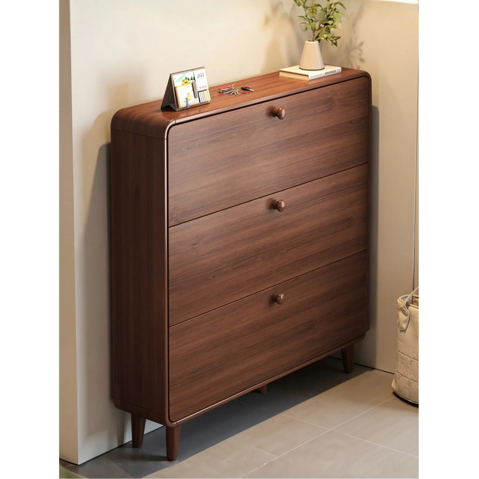 Ultra-thin household entrance entrance storage cabinet integrated multi-layer home shoe rack