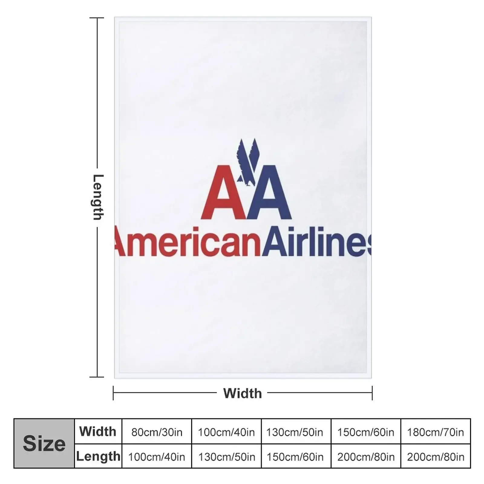 American Airlines logo Throw Blanket For Sofa Thin Plush Polar blankets ands Custom Furrys Blankets