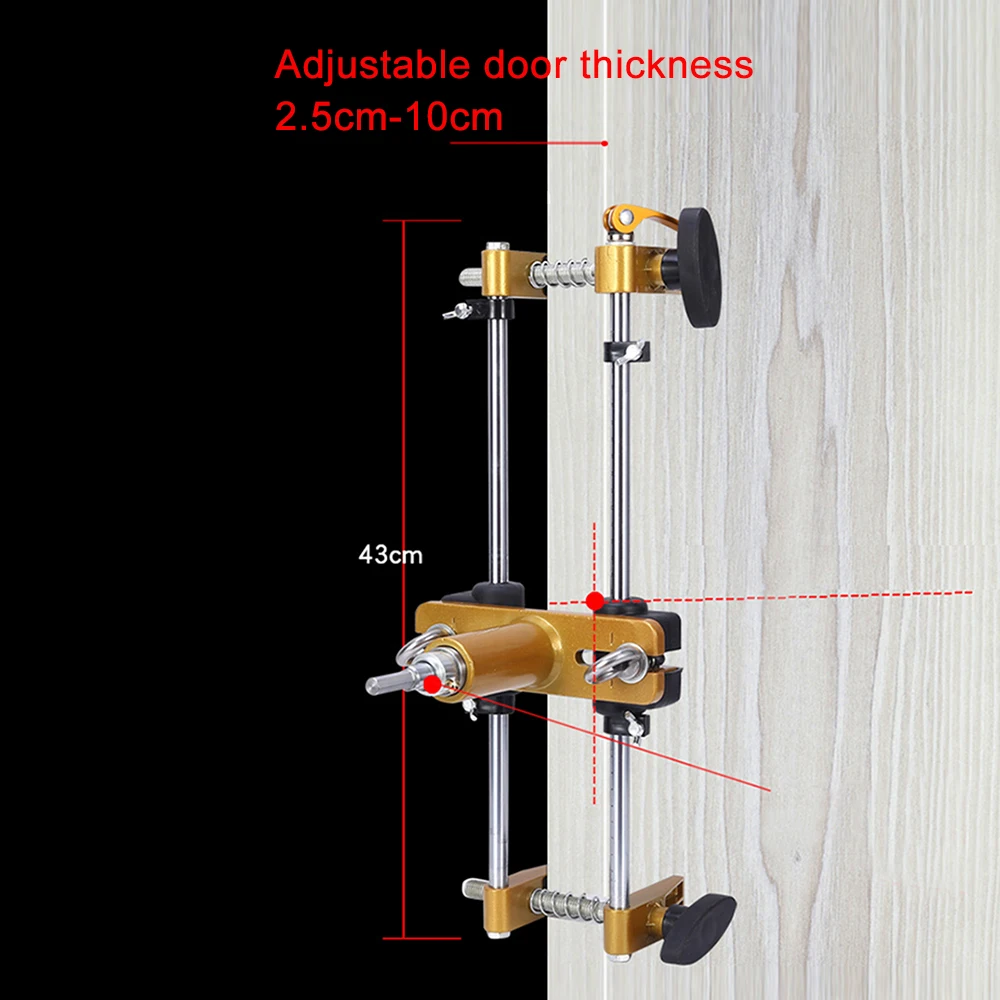 

Multifunctional Wooden Door Lock Hole Opener Tool Kit Woodworking Door Hole Opener Slotting Machine Door Lock Template Fixture