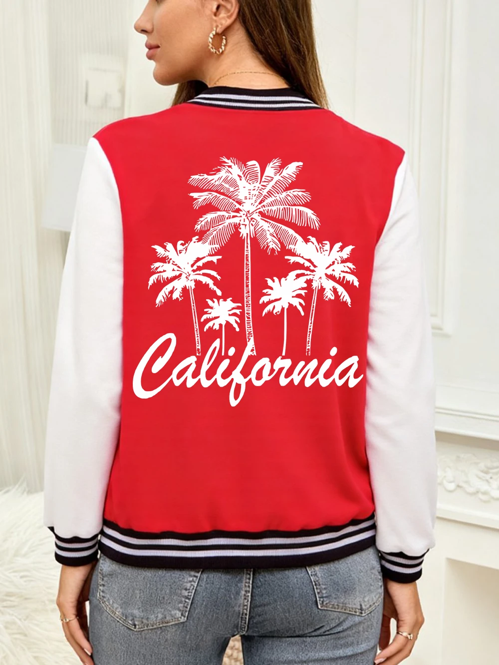 

Кокосовые пальто California с буквенным принтом, женские зимние теплые бейсбольные майки, хлопковые куртки с карманами, удобная свободная одежда
