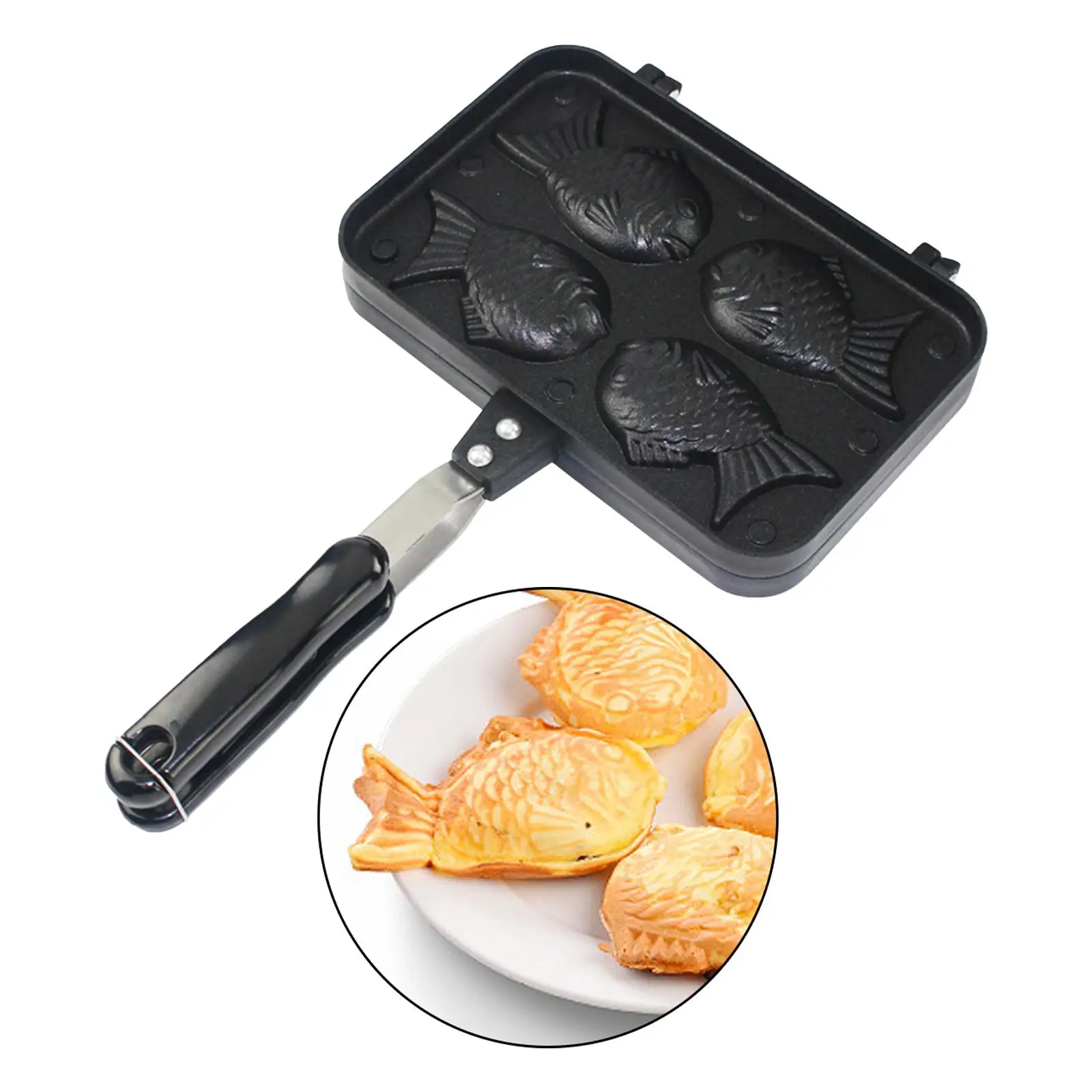 Gospodarstwa domowego Taiyaki pieczenia gładkie gadżety kuchenne pieczenia ekspres łatwe do czyszczenia dwustronne blacha do pieczenia wafel blacha do pieczenia dla domu