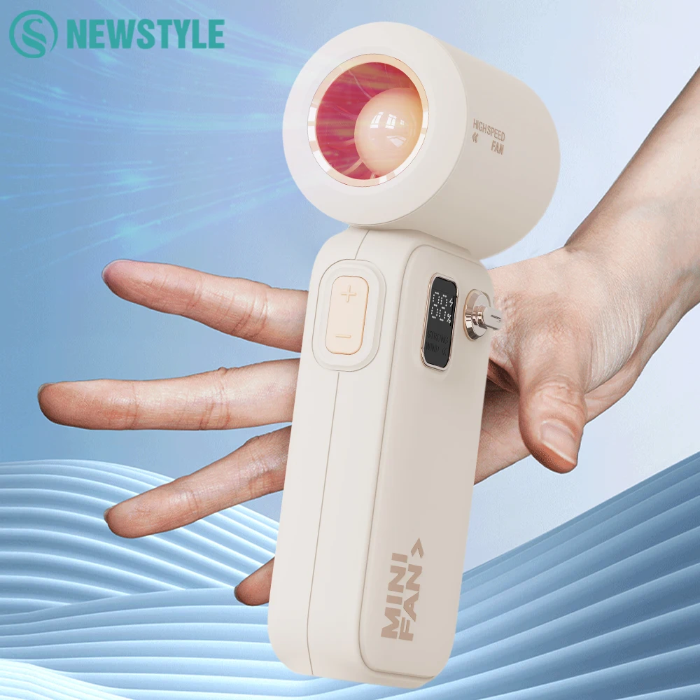 2025 novo mini ventilador de potência turbo portátil 10 m/s velocidade do vento 3600mah usb recarregável ventilador de alta velocidade ventilador violento mini design de bolso