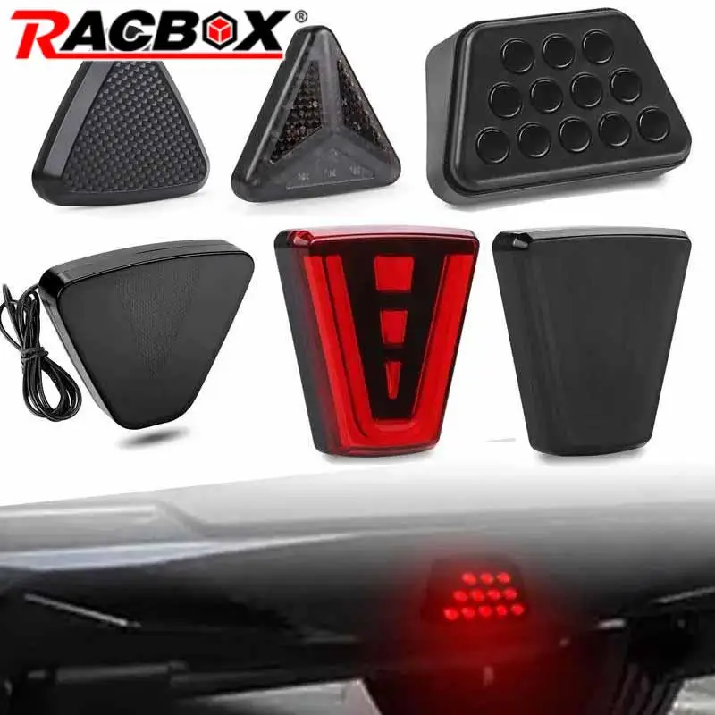 F1 Style Led Brake Pilot Lights 12led Rear Tail Lights Flash Auto Warning Reverse Stop Safety Lamps DRL 12V For Car Motorcycle