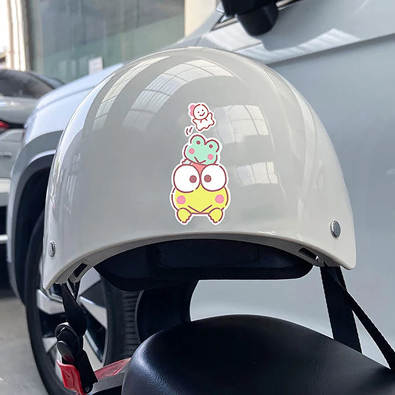 1PC Auto accessori fai da te Sanrio Kawaii Kuromi Hello Kitty Car specchietto retrovisore Sticker Cartoon Car Mirror Personality Sticker