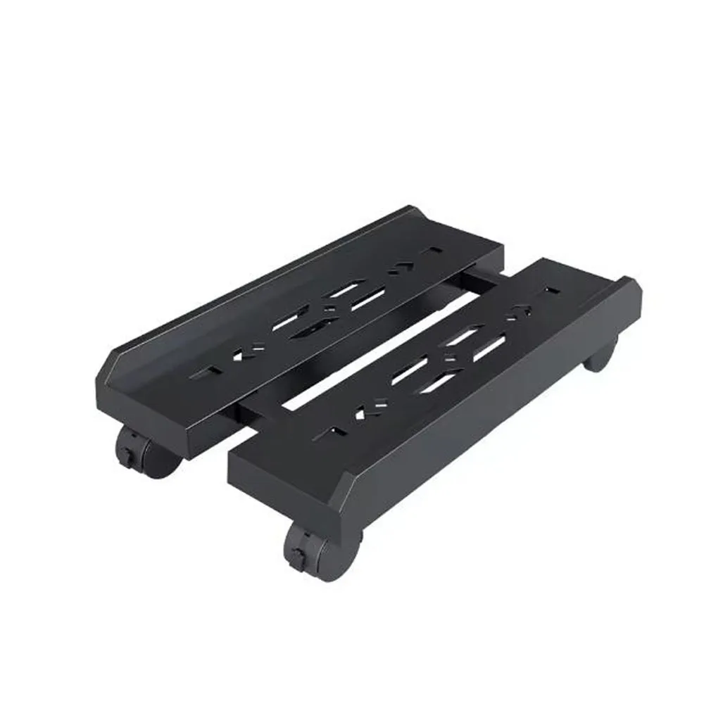 

Black White Ventilated PC Rack Heavy-Duty Lockable Computer Tower Stand Adjustable with 4 Caster Wheels PC Floor Cart Floor