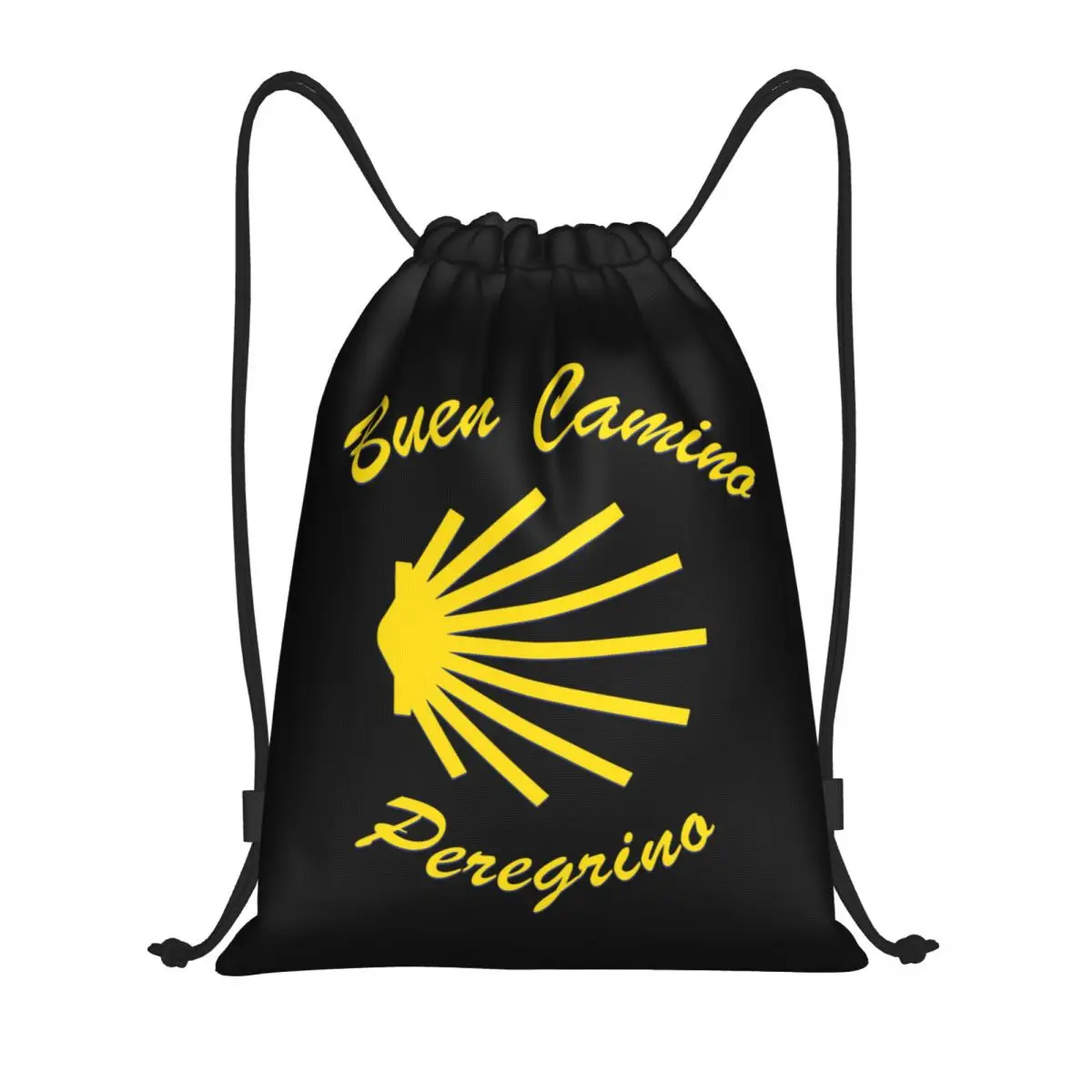 Custom Camino De Santiago Scallop Shell Drawstring Backpack Sports Gym Bag for Women Men Peregrino Shopping Sackpack