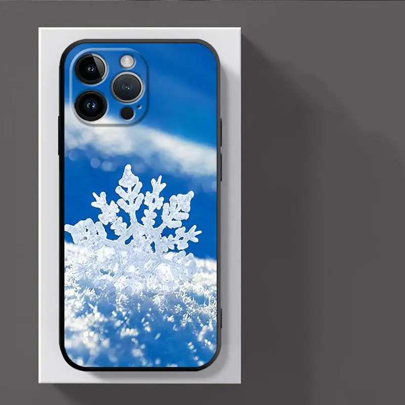 Merry Christmas Snowflake Snowman Phone Case for Apple iPhone 16 15 pro max XR 14 13 12 Mini 11 XS XR X 7 8 plus Silicone Cover