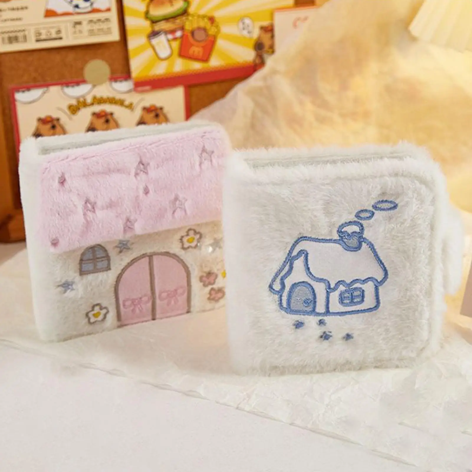 

Photocard Book Plush Display Album With 20 Inner Pages Photo Card Storage Book For Collector 3 Inch Pictures Sticker Trading