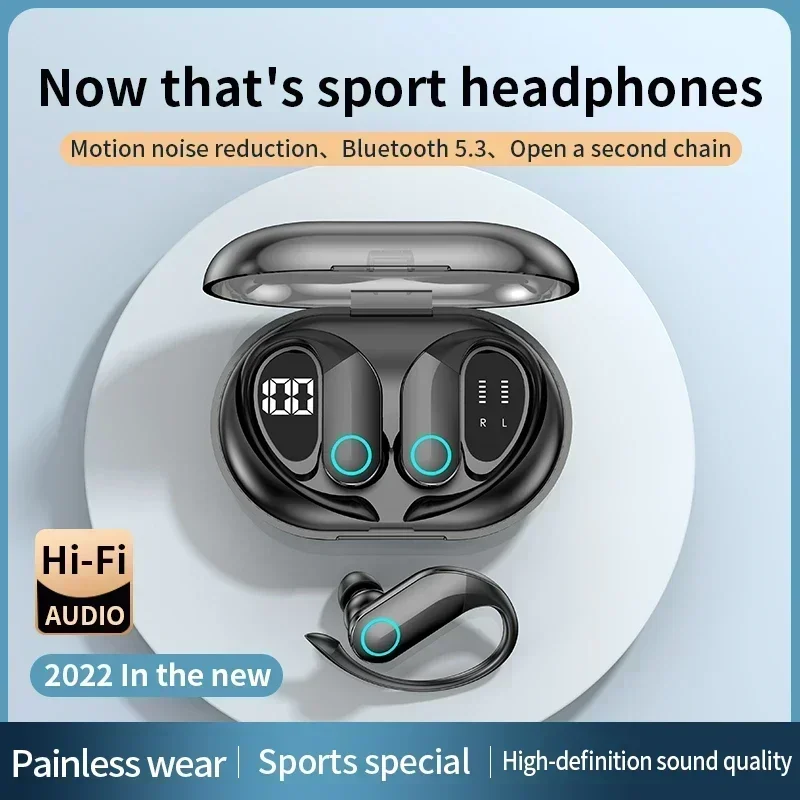 Sport Headset Oorhaak Hoofdtelefoon Tws In Oor 9d Hifi Geluid Oordopjes Met Microfoon G37 Draadloze Oortelefoon Bluetooth