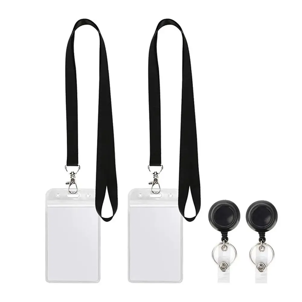 Key Holder Badge Holder Badge Clip Business Card ID Card Holder Name Card Holder Badges Set Lanyard Retractable Badge Holder