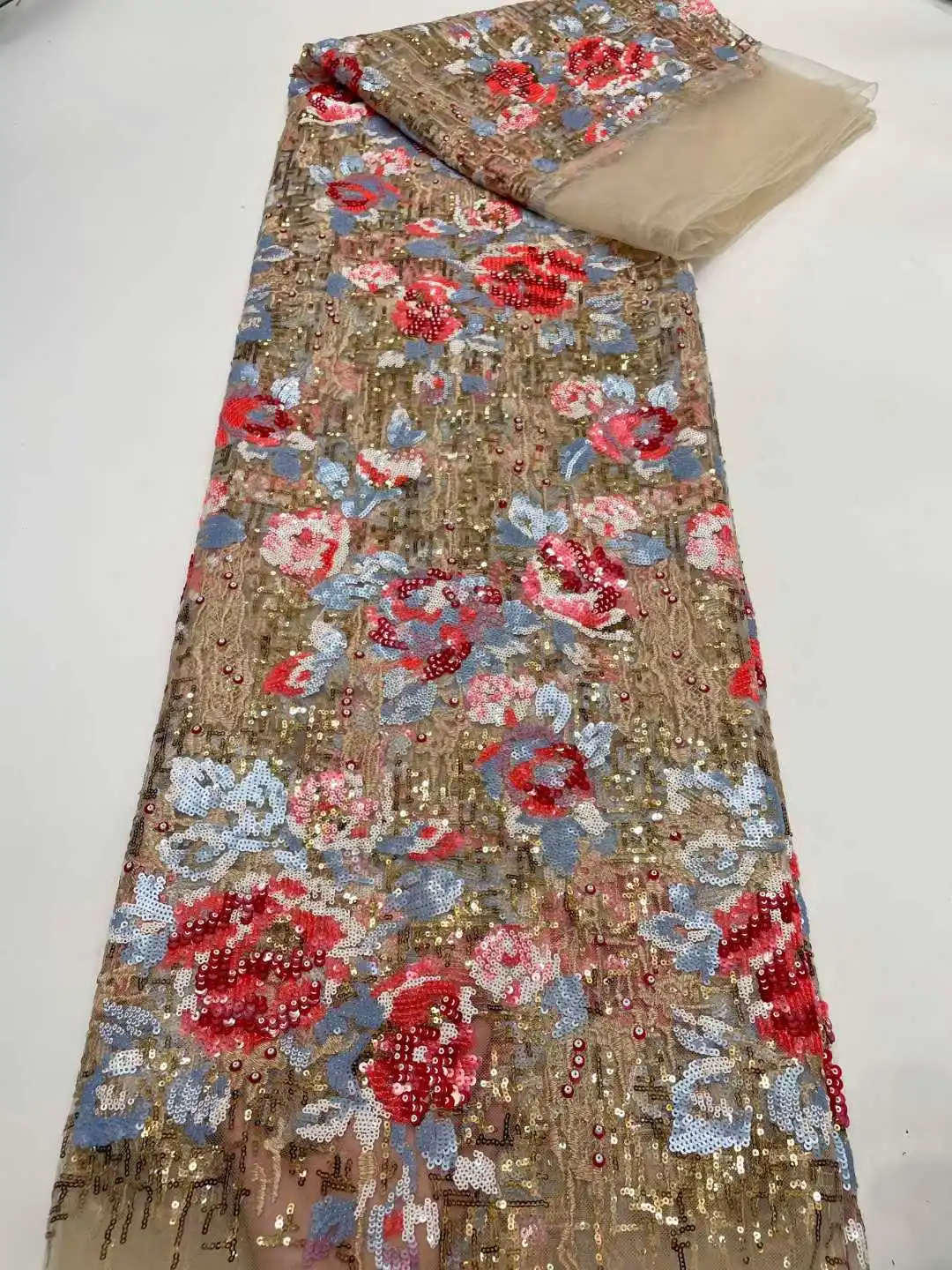 แอฟริกันผ้าลูกไม้Tulleผ้า 2025 เย็บปักถักร้อยไนจีเรียเจ้าสาวคุณภาพสูงลูกไม้ฝรั่งเศสผ้าสําหรับงานแต่งงาน