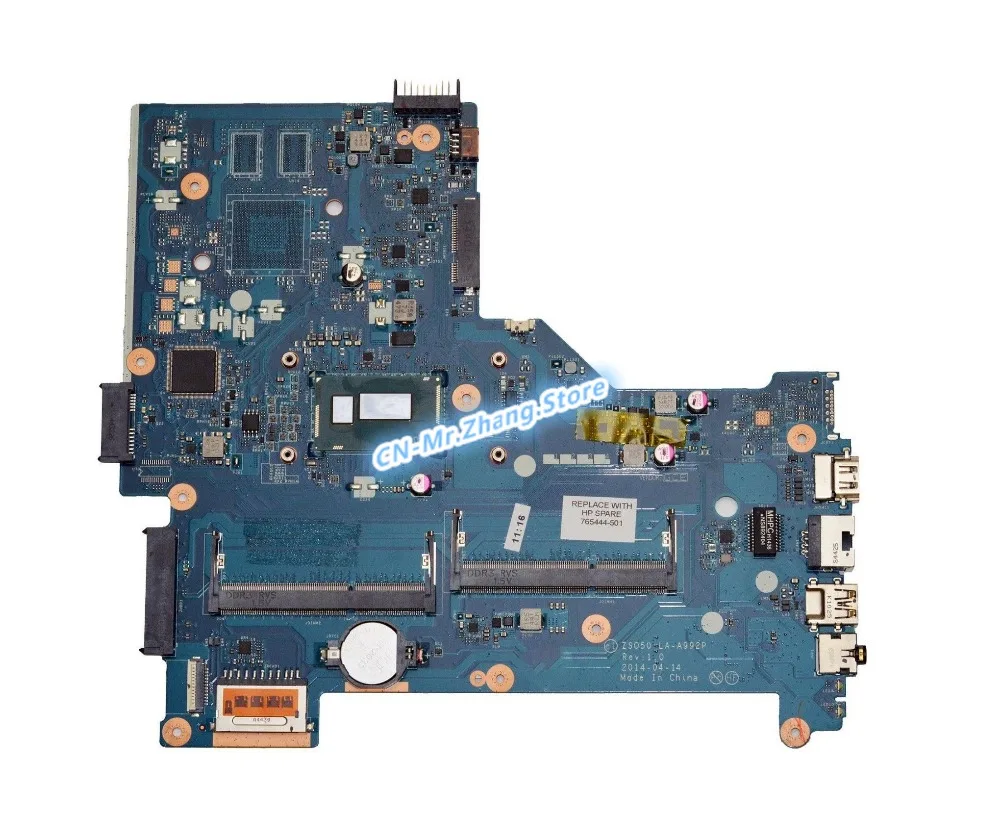 Used FOR HP 15-R Laptop Motherboard W/ i3-4005U CPU 765444-501 LA-A992P DDR3