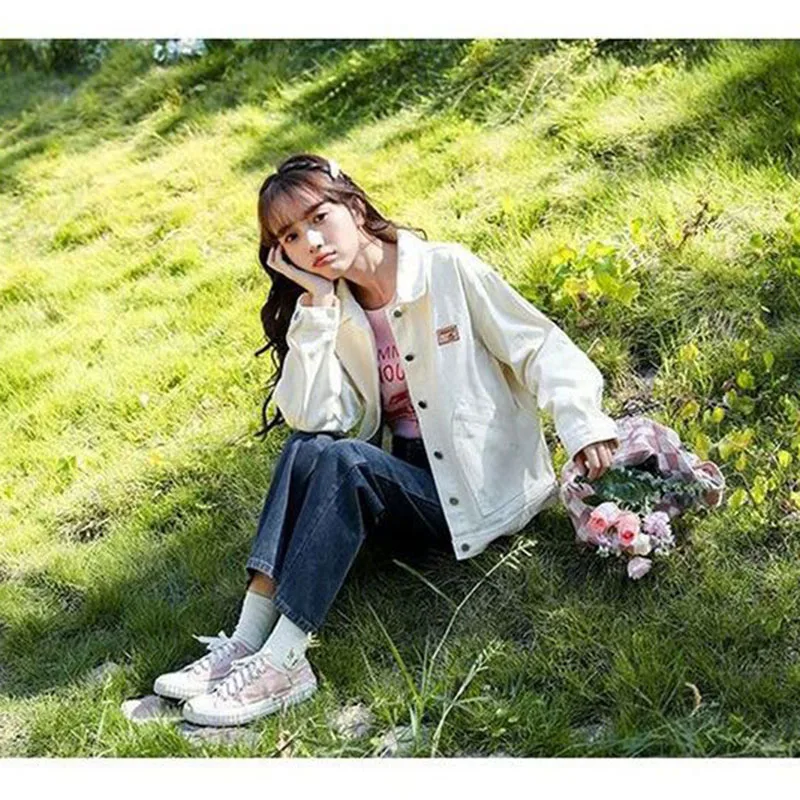 デニム レディース ゆったり カジュアル コート 2025 春新作 女性 薄手 ツーリング 韓国風 ジャケット ブリーフ 日本風 レディース カレッジ風 アウター