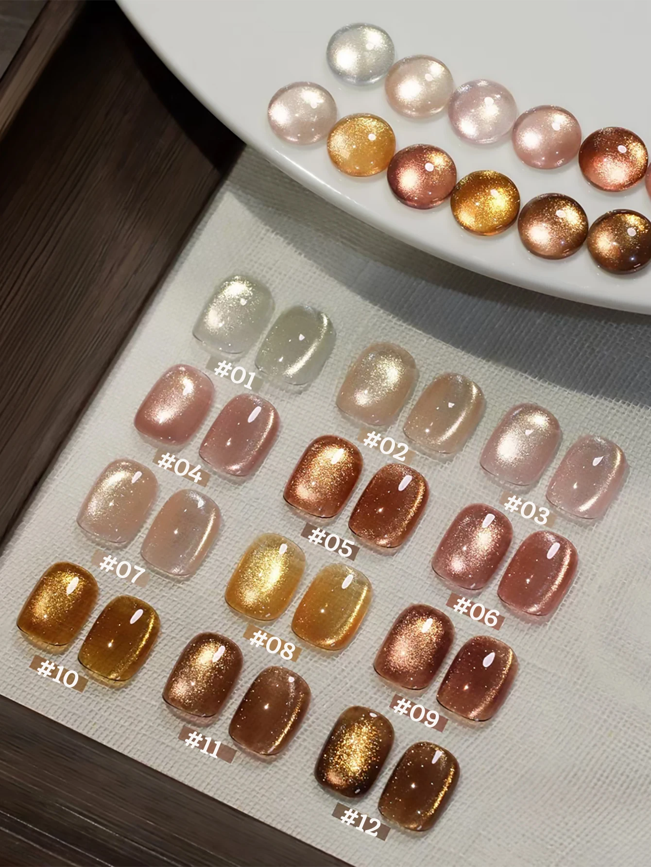 ยาทาเล็บเจลตาแมว TC Flash Golden Years 1 ชิ้น 2025 ฤดูใบไม้ร่วงใหม่ กลิตเตอร์ Meilad ยาทาเล็บตาแมวขาว อุปกรณ์ทำเล็บ