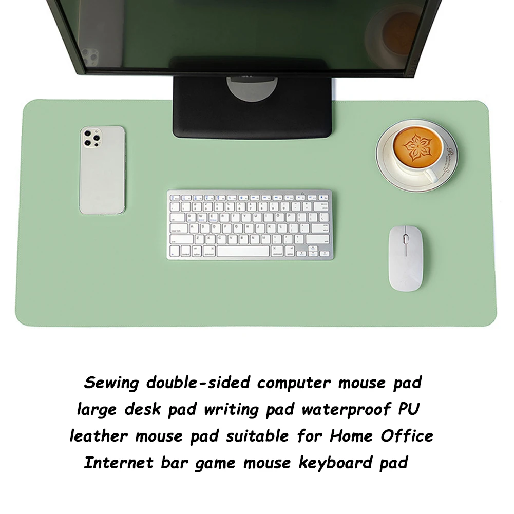 

Two-sided Portable Large Mouse Pad Gamer Waterproof PU Leather Suede Desk Mat Computer Mousepad Keyboard Table Cover for Dota