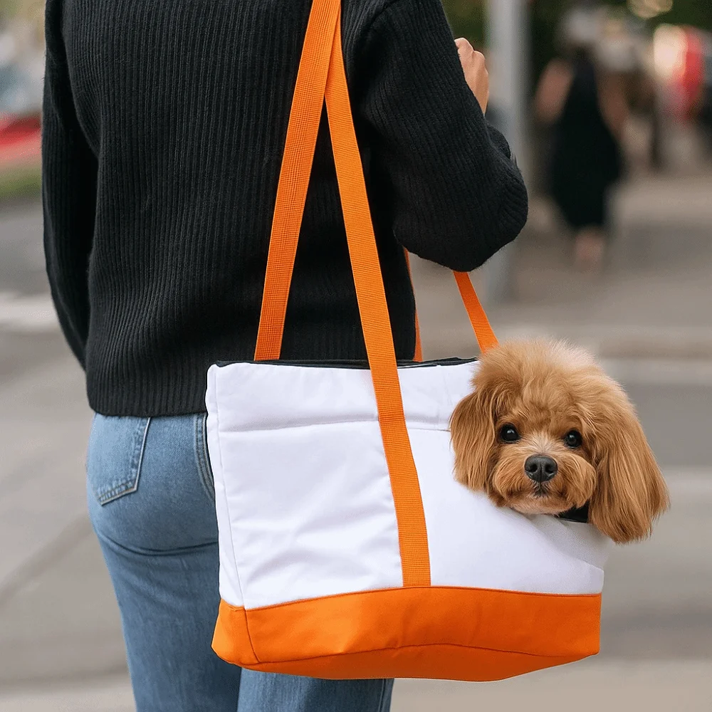 

Portable Warm Pet Carrier Bag Breathable Waterproof Cat Sling Bag Foldable Color Block Pet Handbag for Cats Puppy