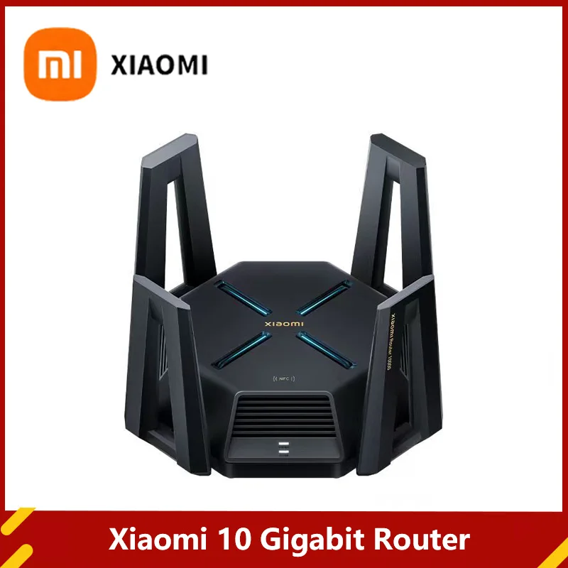 جهاز توجيه XIAOMI 10 جيجابت أصلي مزدوج 10G منفذ شبكة WIFI ثلاثي الموجات 2GB RAM مكرر شبكة لاسلكية IPTV USB 3.0