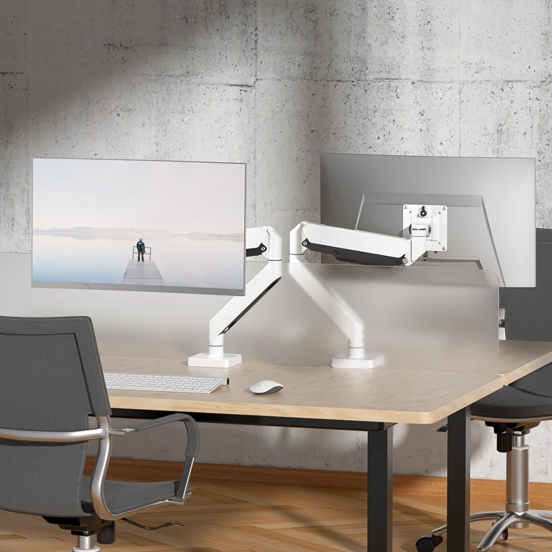 

Алюминиевый кронштейн газовой пружины 17-49 дюймов, крепление для монитора с изогнутой дугой для экрана акулы, большая подставка для дисплея, нагрузка 20 кг