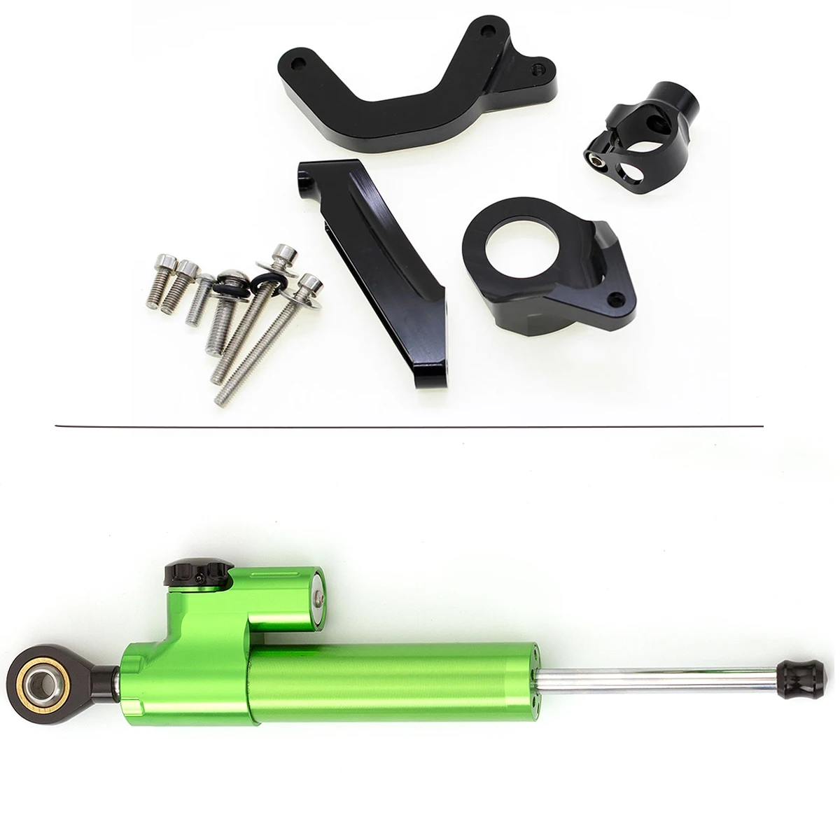 คาร์บอนพวงมาลัย Dampers สําหรับ Suzuki GSXR1000 GSXR 1000 K9 2009-2015 รถจักรยานยนต์ Stabilize Damper ชุดติดตั้งยึด
