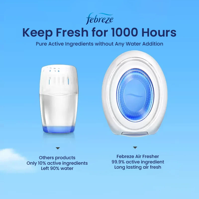 Original Febreze Small Space Air Fresher odore Eliminator Toilet deodorante Light Fragrance Remove Bad Odor Home Office Use