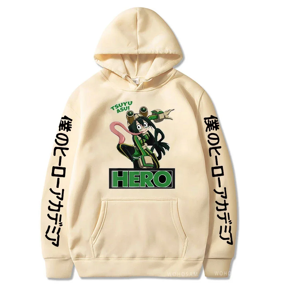 My Hero Academia Boku No Hero Academia Anime Hoodies Women Funny Girl Manga Tsuyu Asui Streetwear Harajuku Goth Loose Sweatshirt