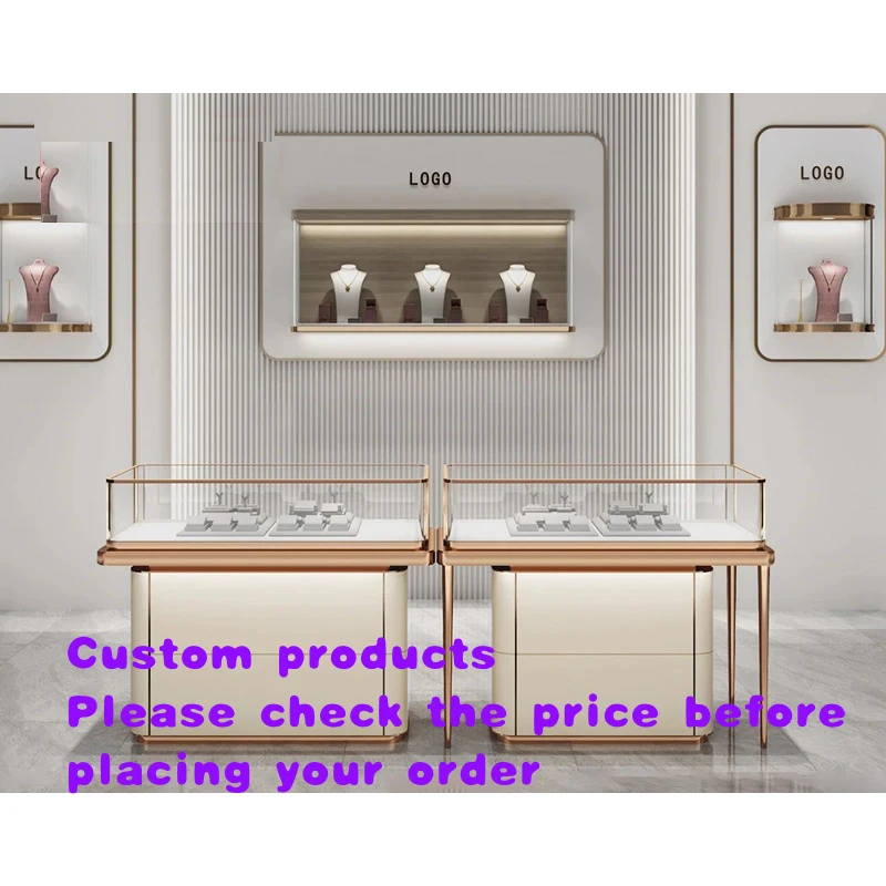 custom.Customized Modern Style Eco-Friendly Freestanding Jewelry Display Cabinet，Suitable jade in boutiques and shopping mal