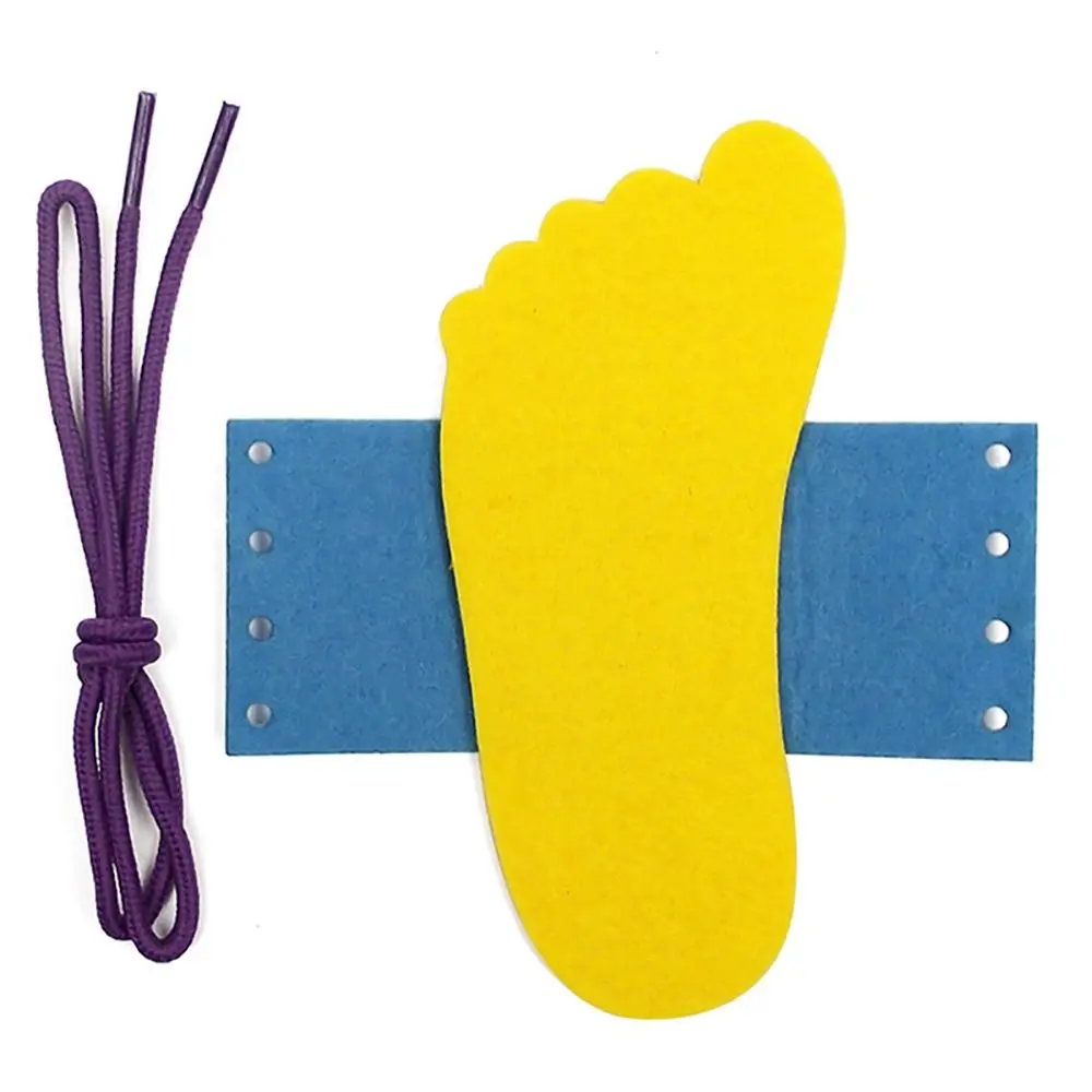 Learn To Lace Tie Lace Up Slippers Threading Toy Non Woven Shoe Accessories Practice Winding Shoelace Practice Slippers