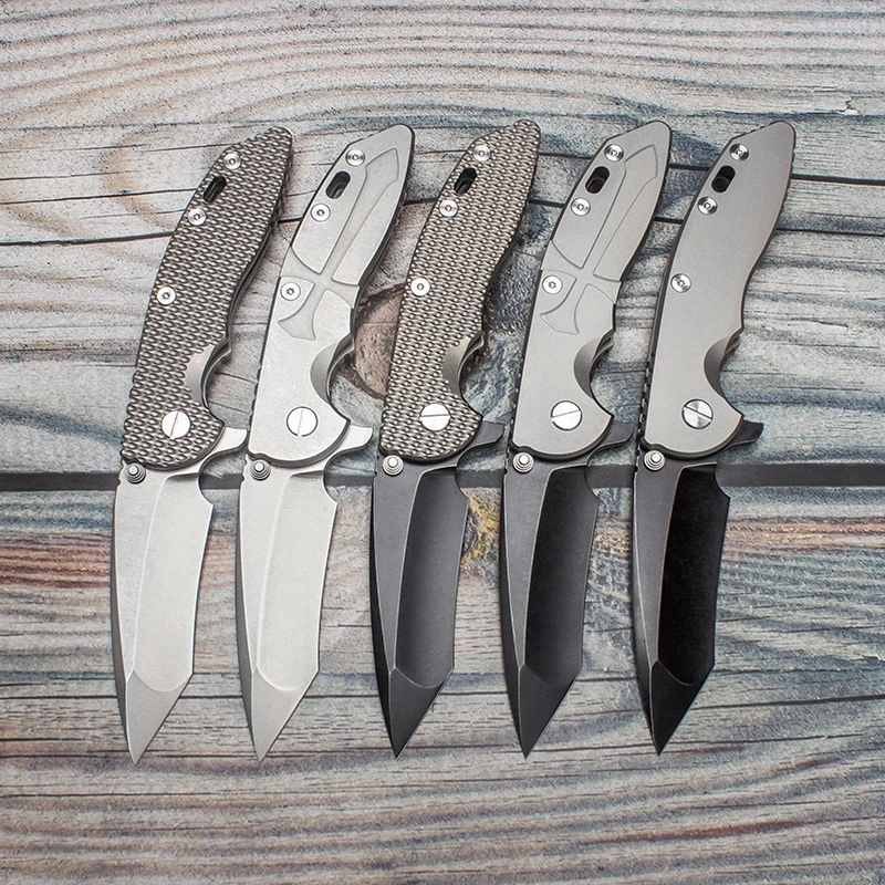 

EVIL EYES Custom Hinderer XM-18 Folding Knife CPM 20CV Blade Titanium Handle Pocket EDC Outdoor Tactical Tools Favorite Level