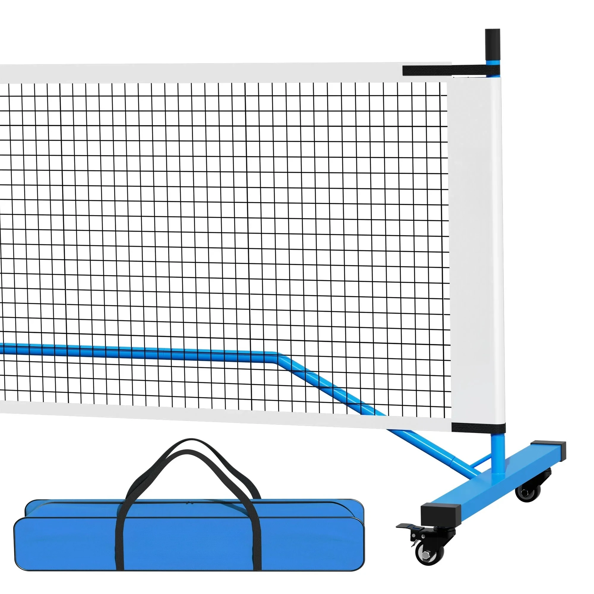 Portable Pickleball Net Deluxe Heavy    Wheels Outdoor Pickleball Net