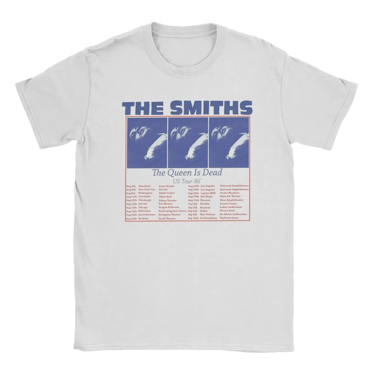 The Smiths US Tour 86 The Queen Is Dead T-Shirt Men Funny Cotton Tee Shirt Round Neck Short Sleeve T Shirts Plus Size Clothing