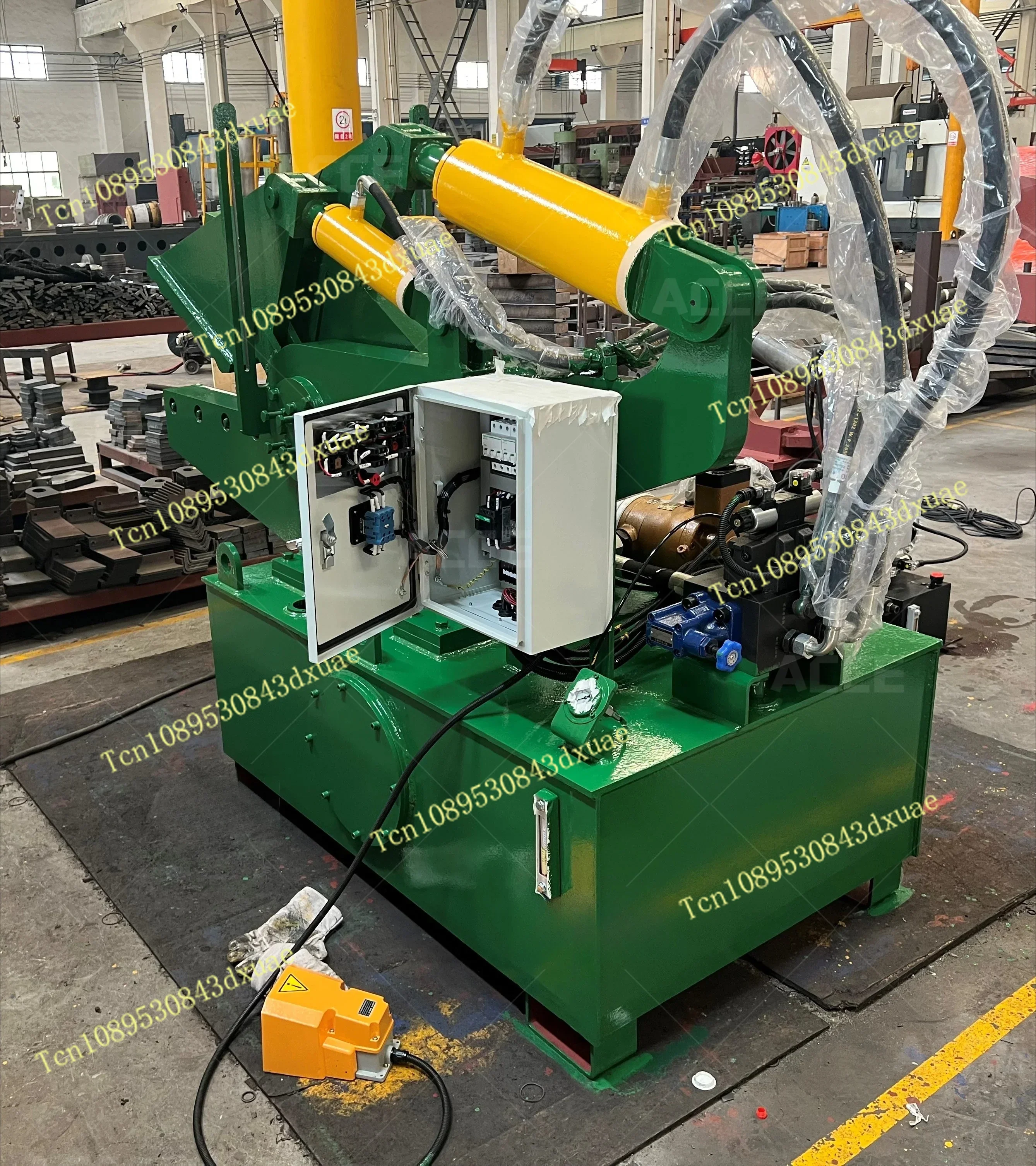 AS-630B Hydraulic Alligator Shear Steel Shearing Machine New With Motor For Stainless Steel & Aluminum Metal Processing