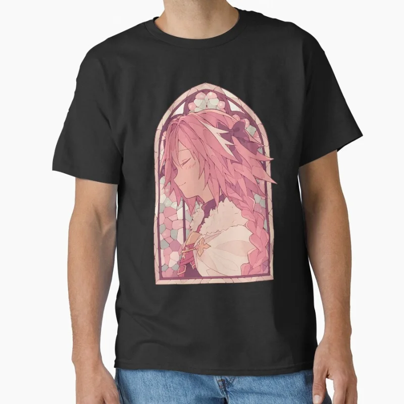 

80s vintage Manga Fate stay night video game Anime T shirt for men 100% cotton print Large size gift tops S-6XL