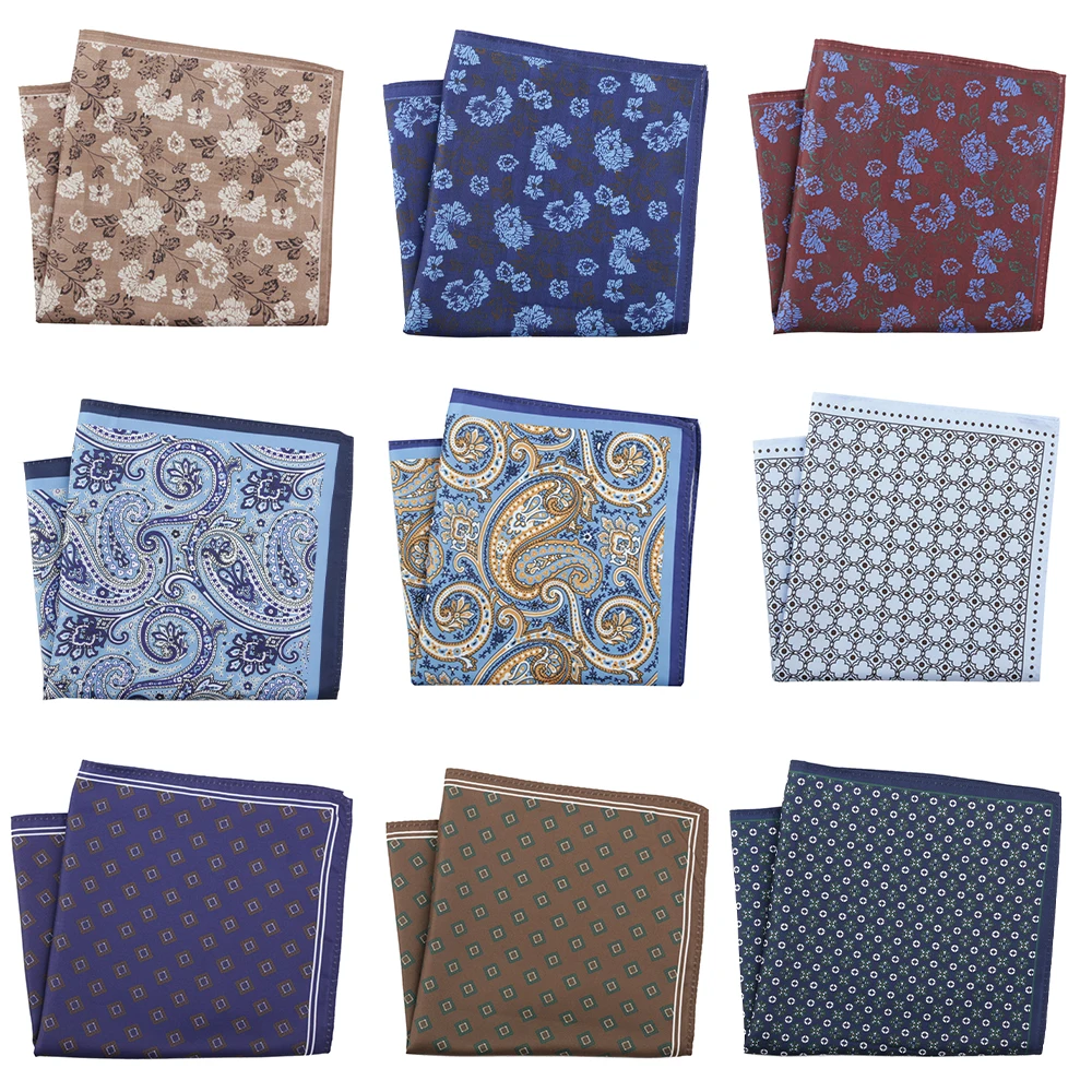  Tailor Smith 11.81x11.81 inch Pocket Squares Paisley Men's Handkerchief for Suit Accessories Wedding Business Banquet Gift